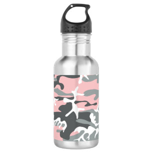 Roze en grijze camouflage, militair, leger waterfles
