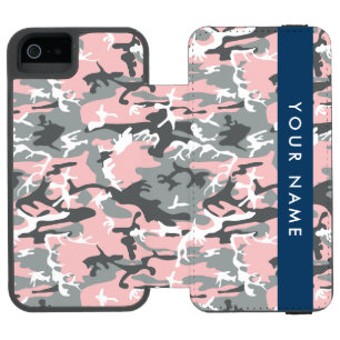 Roze en grijze camouflage personaliseer je naam