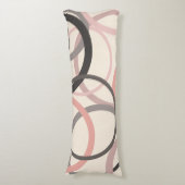 Roze en grijze cirkels lichaamskussen (Voorkant Verticaal)