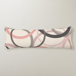 Roze en grijze cirkels lichaamskussen