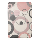 Roze en grijze cirkels M-eeuwse moderne Badmat (Voorkant Verticaal)