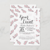 Roze en grijze Cute Sneakers Pattern Kaart (Voorkant / Achterkant)