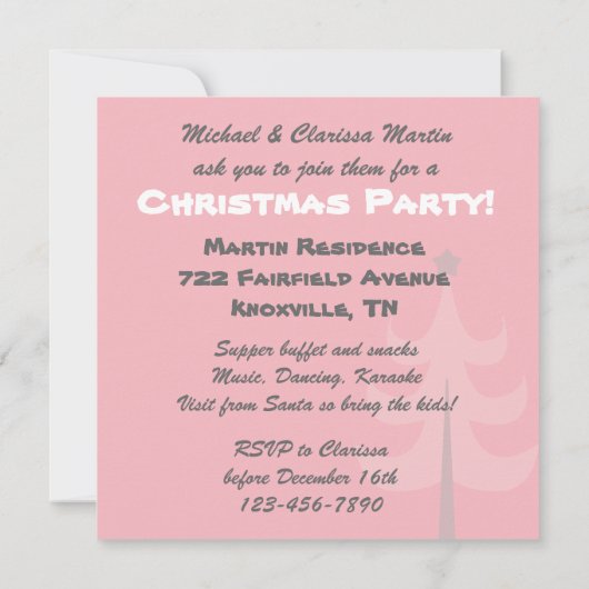 Roze en grijze dag van de feestdag kaart (Achterkant)