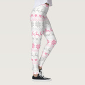 Roze en grijze Fair Isle Leggings (Rechts)
