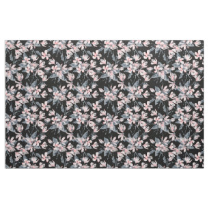 Roze en grijze Floral Waterverf Patroon Stof