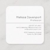 Roze en grijze Floral Waterverf Patroon Vierkante Visitekaartje (Achterkant)