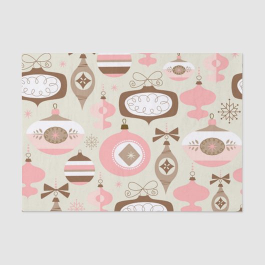 roze en grijze kerstsieraden tissuepapier (Voorkant)