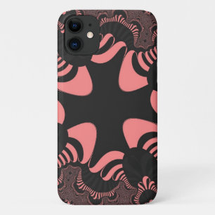 Roze en grijze kruis iPhone 11 hoesje