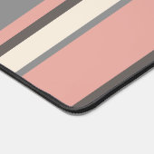 Roze en grijze Mid-eeuwse Moderne Stripes Bureaumat (Hoek)