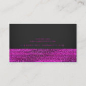 Roze en grijze moderne glam-reeksen legant afbeeld visitekaartje (Achterkant)