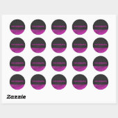 Roze en grijze moderne Glam-reeksen voor aanschaf Ronde Sticker (Vel)