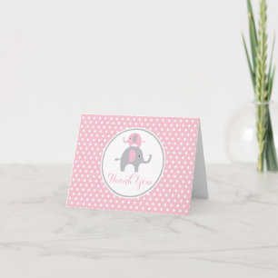Roze en grijze olifant Bedankt Opmerking