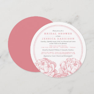 Roze en grijze pony Floral Vrijgezellenfeest Kaart
