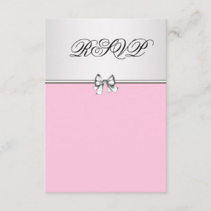 Roze en grijze RSVP
