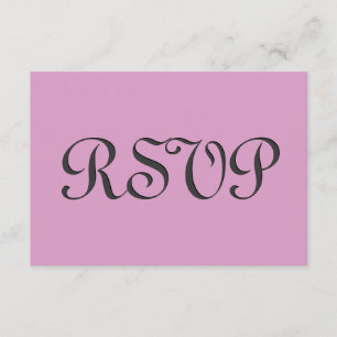 Roze en grijze RSVP Wedding Response Card S236 Kaartje