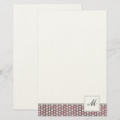 Roze en grijze Stippen Patroonbakkerij Briefpapier (Voorkant / Achterkant)