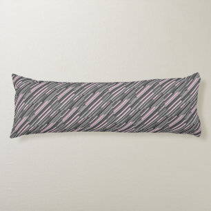 Roze en grijze strepen lichaamskussen