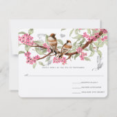 Roze en grijze Tortelduifjes RSVP (Achterkant)