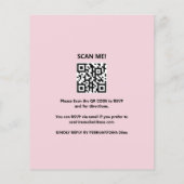 Roze en grijze verrassingsuitnodiging QR rsvp Flyer (Achterkant)
