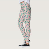 Roze en groen  Cactus Patroon Leggings (Links)