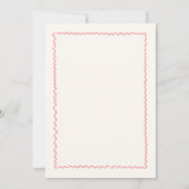 Roze en groen eigenzinnige Hand getrokken verlovin Kaart (Achterkant)