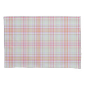 Roze en Groen Elegant Geometrisch Plaid Kussensloop (Voorkant)