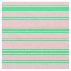 Roze en groen gelijnd patroon stof