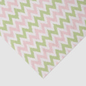 Roze en groen geometrisch chevron-patroon tissuepapier (Detail)