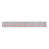 roze en groen geruite geruite motief grosgrain lint (Voorkant)