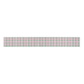  roze en groen geruite geruite motief grosgrain lint (Voorkant)