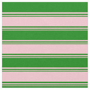 Roze en groen gestript/gelaagd patroon stof