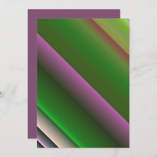 Roze en Groen Gradiënt Plezier Kaart (Voorkant / Achterkant)