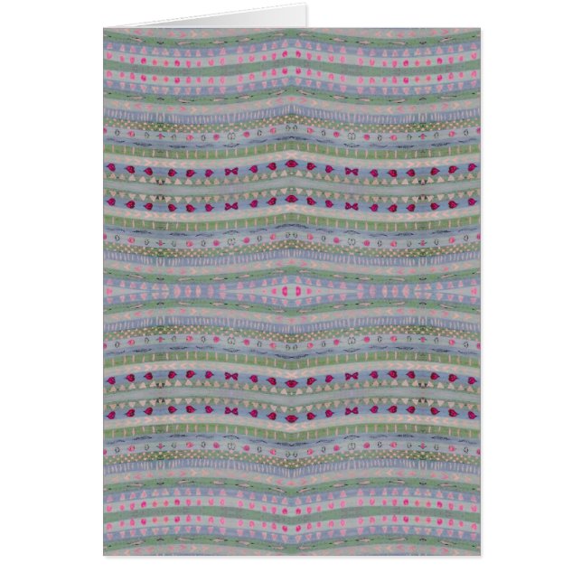 Roze en groen  hartpatroon (Voorkant)