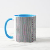 Roze en groen  hartpatroon mok (Links)