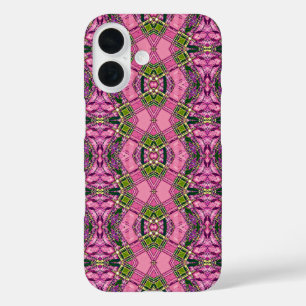 Roze en groen patroongalaxy S5-Hoesje iPhone 16 Hoesje