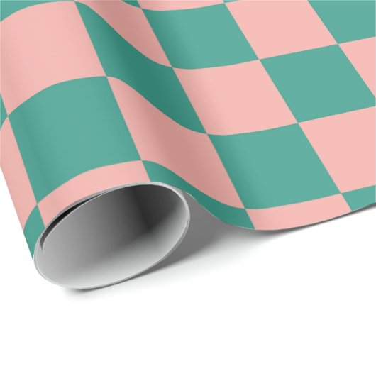 Roze en groencontrollerpapier cadeaupapier (Rol Hoek)