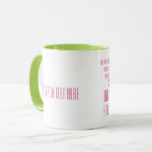 Roze en Groene Aangepaste Griekse Sorrooriteitenca Mok (Voorkant links)