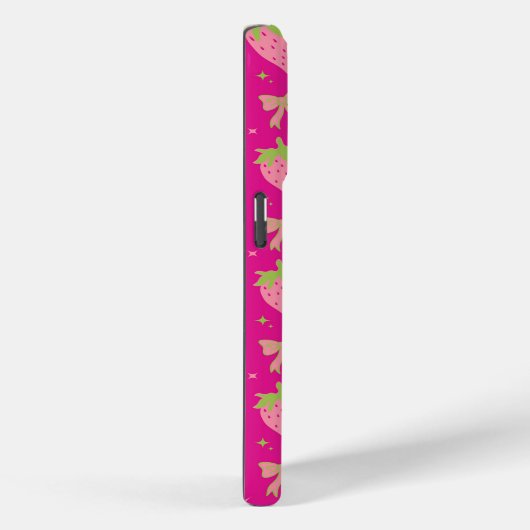 Roze en groene aardbeien en strikken Case-Mate iPhone case (Achterkant / Rechts)