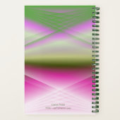 Roze en groene Abstracte Art Notitieboek (Achterkant)