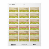 Roze en groene  Adresetiketten Etiket (Full Sheet)