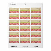 Roze en groene  Adresetiketten Etiket (Full Sheet)