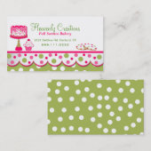  Roze en Groene Bakkerij Visitekaartje (Voorkant / Achterkant)