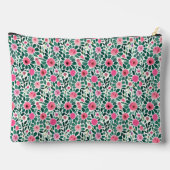 Roze en groene bloem op maat etui (Achterkant)