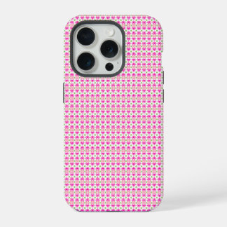 Roze en groene bloemige telefoonhoes iPhone 15 pro hoesje
