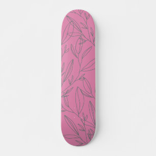 Roze en groene botanisch skateboard
