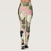 Roze en Groene Camo-Leggings Leggings (Achterkant)