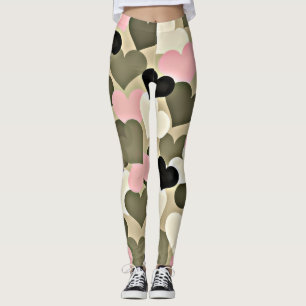 Roze en Groene Camo-Leggings Leggings