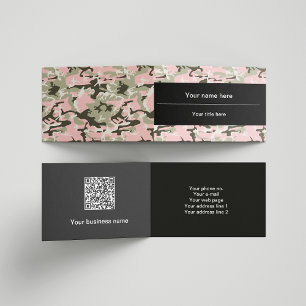 Roze en groene camouflage, camouflage, militair, l visitekaartjes