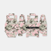 Roze en Groene Camouflage Jouw naam Personaliseren Bedankdoosjes (Uitgevouwen)