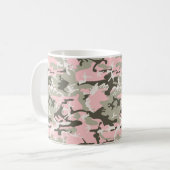 Roze en groene camouflage, leger, leger koffiemok (Voorkant links)